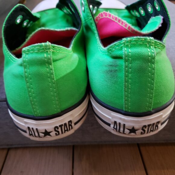 EUC CTAS Converse Neon Verdant Green, Double Tongue 107211F (8M - 10W) KICKS - Picture 9 of 9